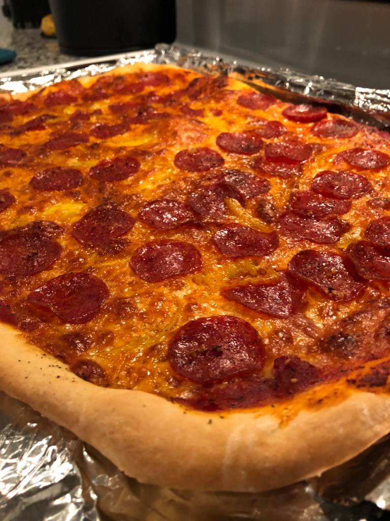 Pepperoni Sheet Pan Pizza
